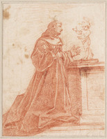 D 038
<br/>
Antonius van Padua knielend voor het Kind
<br/>
<em>Anoniem It (16de - 17de eeuw)</em>